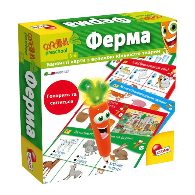 Обучающие игрушки - Интерактивная игра Lisciani Carotina Ферма на украинском (U36714C)
