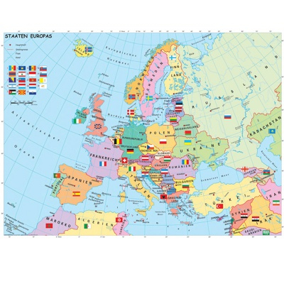 Пазли - Пазл Політична карта Європи Ravensburger 200 елементів (12662-Rb)