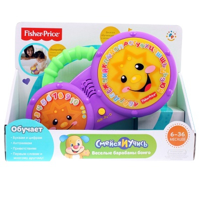 Развивающие игрушки - Интерактивная игрушка Барабаны-бонго: рус Fisher-Price (BCD62)