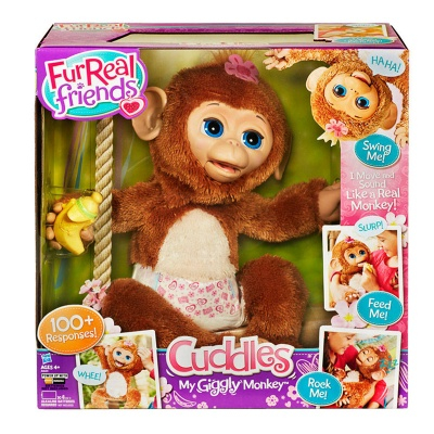 Мягкие животные - Интерактивная игрушка Fur Real Friends Смешливая обезьянка (A1650) (А1650)