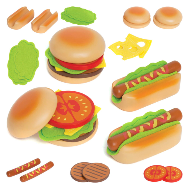 Дитячі кухні та побутова техніка - Ігровий набір Гамбургери та Хот-доги(E3112)