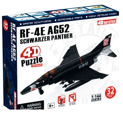 3D-пазли - Об’ємний пазл Літак RF-4E AG52 Schwarzer Panther 4D Master (26203)