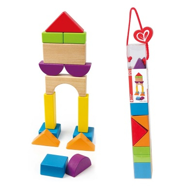 Развивающие игрушки - Набор кубиков Hape Город 15 элементов (E0904)