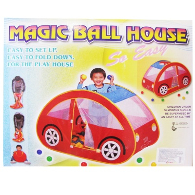 Палатки, боксы для игрушек - Детская палатка Машинка UNIX 100 мячиков (2017010)