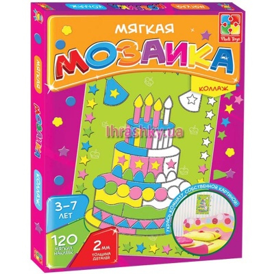 Мозаика - Набор для творчества Мягкая мозаика Торт Vladi Toys (VT2301-07)