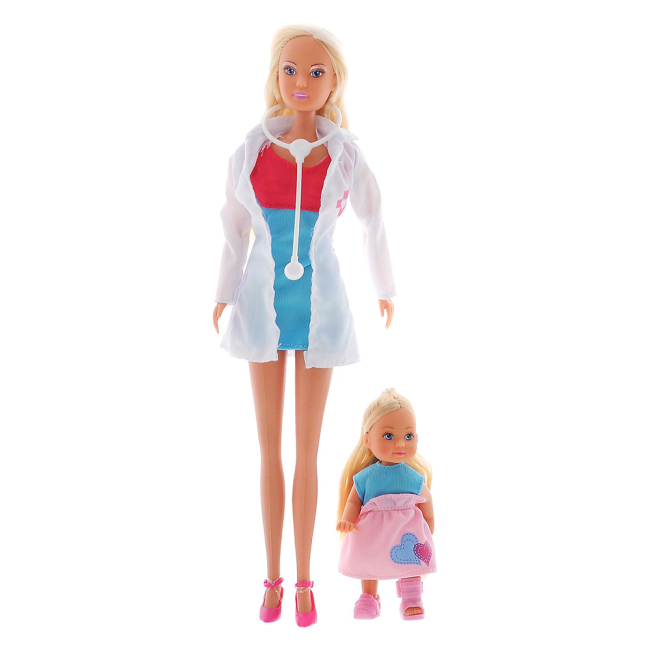 Куклы - Куклы Штеффи и Эви Детский врач с аксессуарами Simba (5730934)