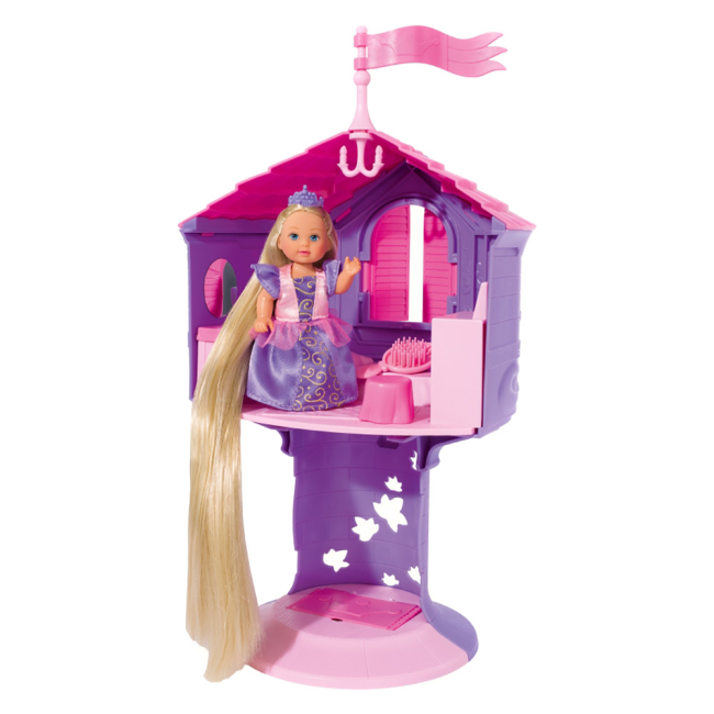 Куклы - Кукольный набор Эви Рапунцель в башне с длинными волосами Simba (5731268)