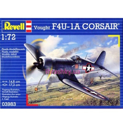 Конструкторы с уникальными деталями - Палубный истребитель F4U-1A Corsair; 1:72 Revell (3983) (03983)