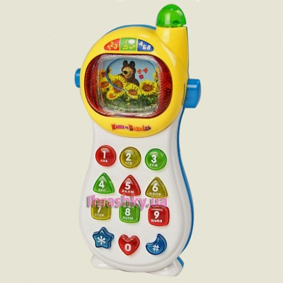 Развивающие игрушки - Музыкальный телефон Маша и Медведь: укр (MM-701-U)