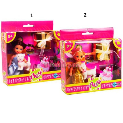Ляльки - Ігровий набір з лялькою З днем ​​народження Ася 11 см 2 види (31011)