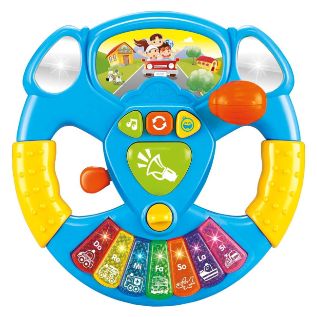 Развивающие игрушки - Музыкальный руль Bebelino Маленький водитель со световым эффектом (57031)