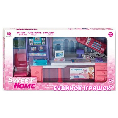 Меблі та будиночки - Ляльковий кабінет Qun Feng Toys Солодкий будиночок рожевий (25338Р)