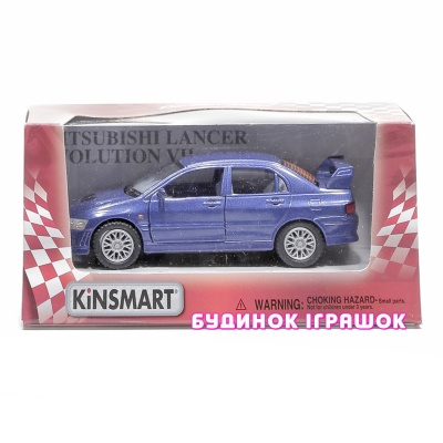 Транспорт і спецтехніка - Іграшка машина металева інерційна Kinsmart Mitsubishi Lancer Evolution VII у кор (KT5052W)