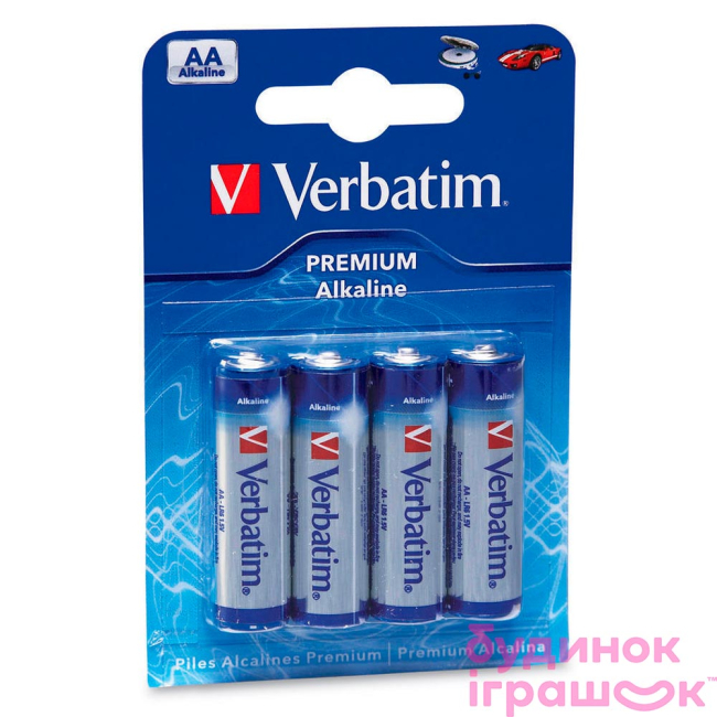 Аккумуляторы и батарейки - Батарейка Verbatim Alkaline Battery AA 1 шт (49921) (49921 )