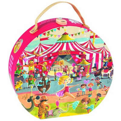 Пазлы - Пазл в чемодане Janod Цирк элемента (J02874)