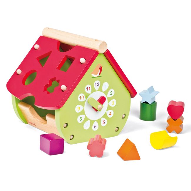 Развивающие игрушки - Игрушка-сортер для развития Janod Домик с формочками (J08164)