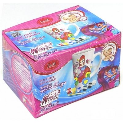 Наборы для творчества - Роспись керамики Кружка Блум, Winx Club с красками, 54192