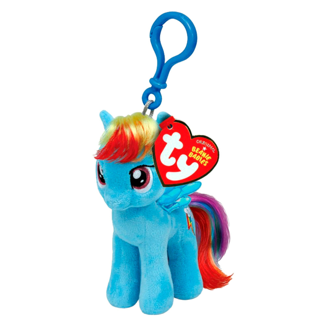 Брелоки - М'яка іграшка-брелок TY My Little Pony Рейнбоу деш 15см (41105)