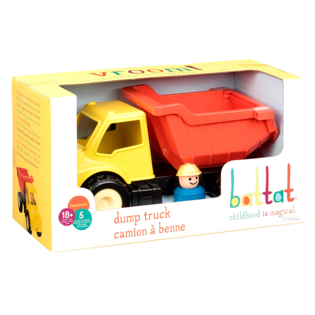 Машинки для малюків - Розвивальна іграшка Самоскид Перші машинки Battat (BT2453Z)