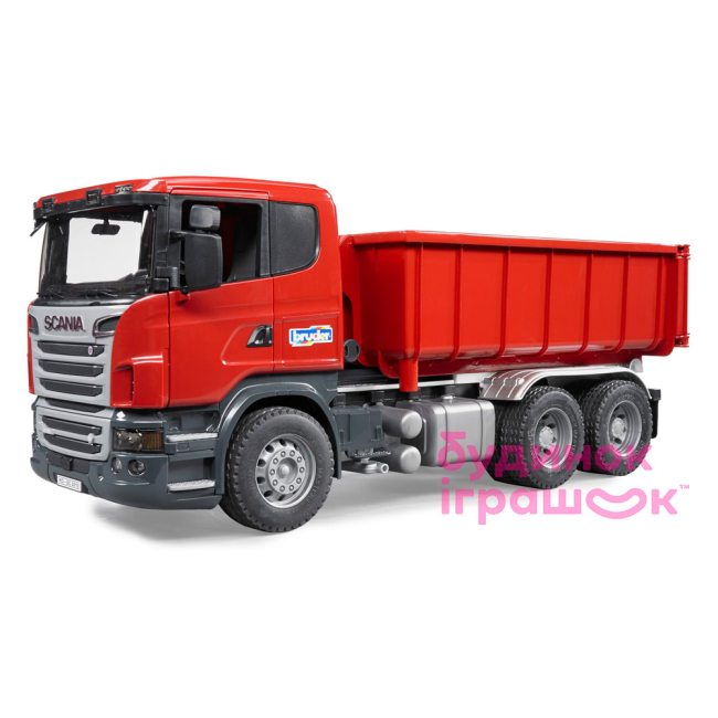 Транспорт и спецтехника - Самосвал со съемным контейнером Scania R-Series Bruder 116 (03522)