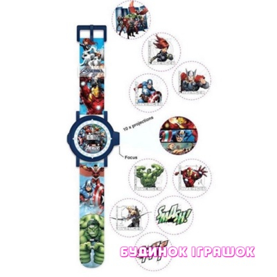Часы, фонарики - Часы Avengers с проектором на 10 изображений (AVRJ13) (454969)