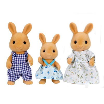 Фигурки животных - Игровой набор Семья коричнево-желтых Кроликов Sylvanian Families (1910)