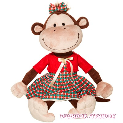 М'які тварини - М яка іграшка Maxi Toys Мавпочка Даринка в сукні 20 см (2024007)