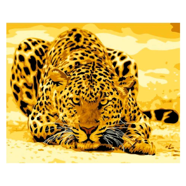 Товары для рисования - Картина по номерам Идейка Леопард притаился (КН305)