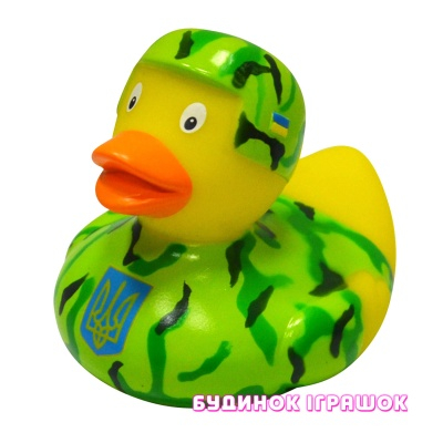 Іграшки для ванни - Іграшка для купання Funny Ducks Качечка Мілітарі (L1847)