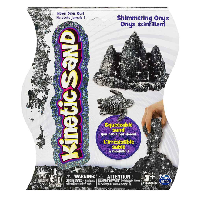 Антистресс игрушки - Кинетический песок для детского творчества Kinetic Sand Shimmering Onyx 454 г (71408On)