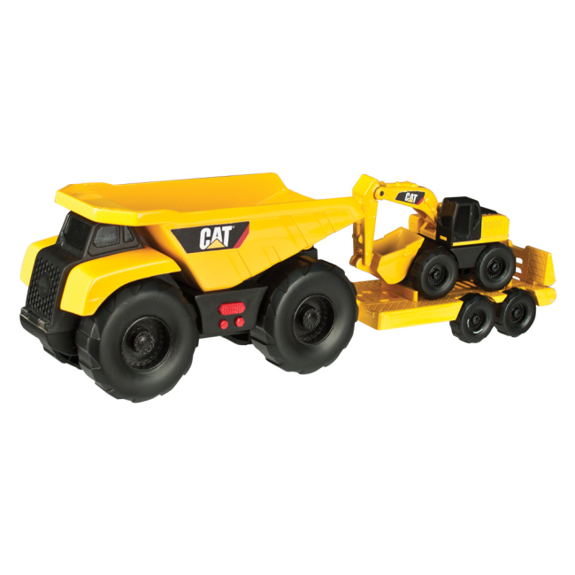 Транспорт и спецтехника - Игровой набор Минитрейлер Самосвал и прицеп с экскаватором Toy State (34761)