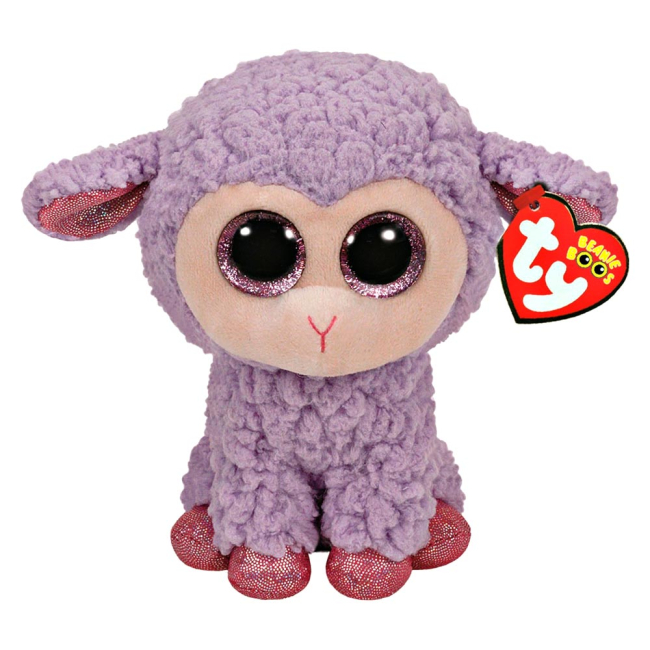 М'які тварини - М'яка іграшка TY Beanie Boo's Ягня Лавендер 25см (37048)