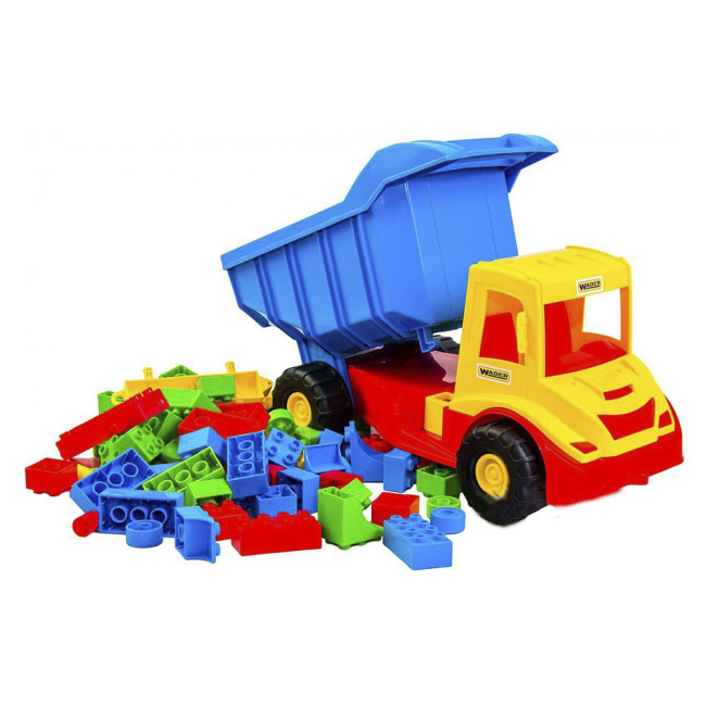 Машинки для малюків - Машинка Вантажівка з конструктором Wader Multi truck (39221)
