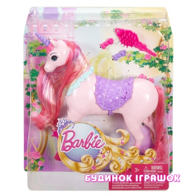Транспорт и питомцы - Игровой набор Кукольный набор Единорог серии Сказочно-длинные волосы Barbie (DHC38)
