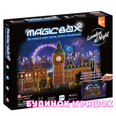 3D-пазлы - Трёхмерная головоломка-конструктор CubikFun Magic Box. Новый год в Лондоне (OM3606h)