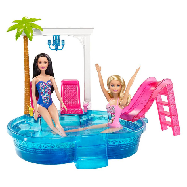 Мебель и домики - Игровой набор Гламурный прозрачный бассейн Barbie (DGW22)