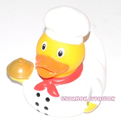 Іграшки для ванни - Гумова іграшка Lilalu Funny Ducks Качка Повар(L1898)