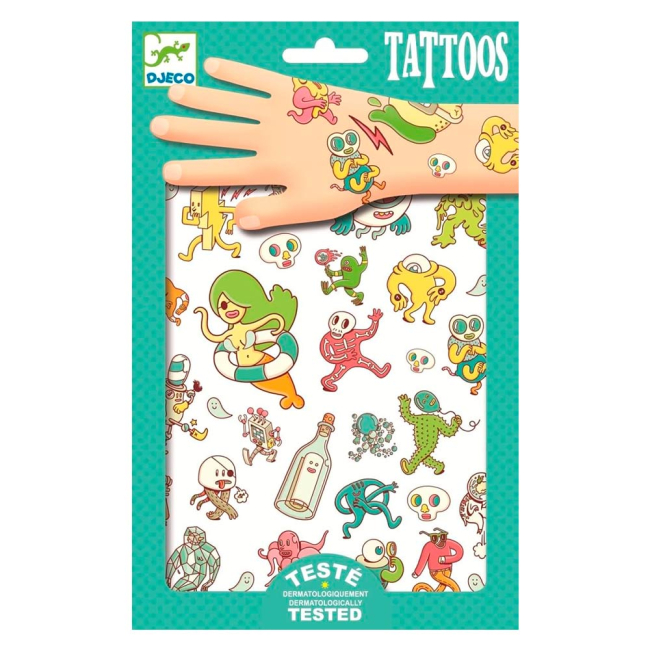 Косметика - Набір наклейок на тіло Djeco Смішні персонажі (DJ09583)