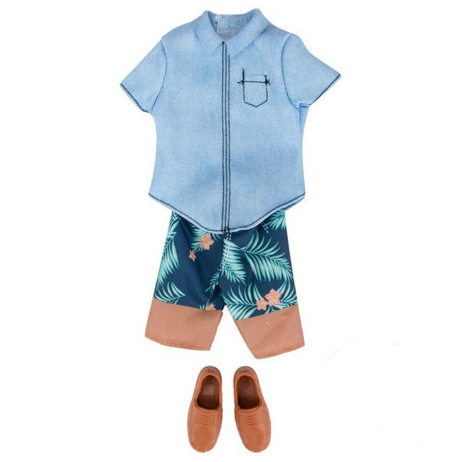 Одяг та аксесуари - Ігровий набір Одяг для Кена Пляжні шорти і тениска з туфлями Barbie (CFY02 / DWG76)