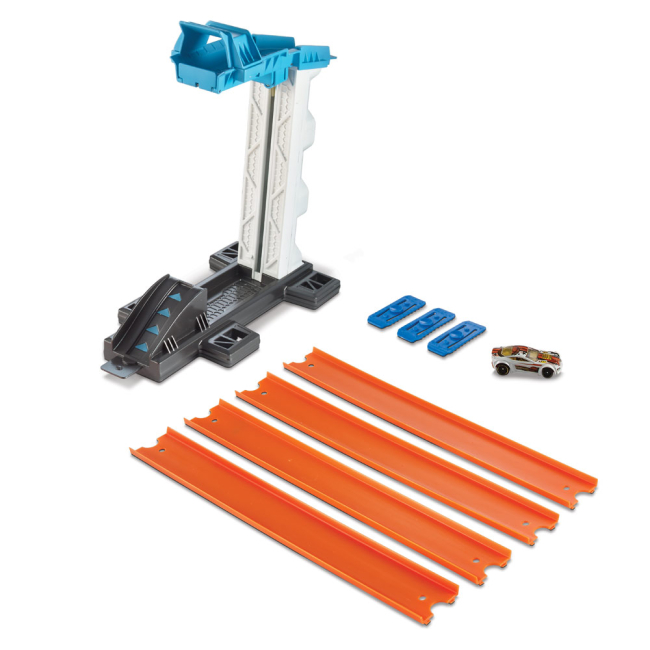 Автотреки - Трек Hot Wheels Круті віражі Пускова установка з підйомником (DNH84/DJD66)