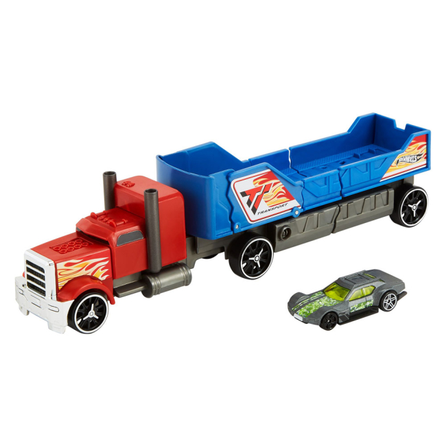 Транспорт і спецтехніка - Вантажівка Hot Wheels Божевільне зіткнення червоно-синій (Y1868/Y1870)