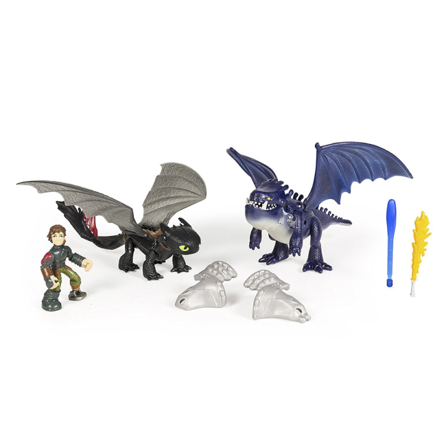 Фігурки персонажів - Набір іграшок Dragons Беззубик і Іккінг проти синього дракона (SM66599-2)