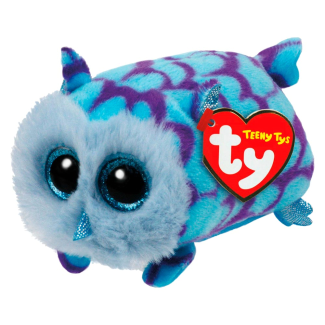 Мягкие животные - Детская игрушка мягконабивная Teeny Ty's Голубая сова MIMI  TY (42144)