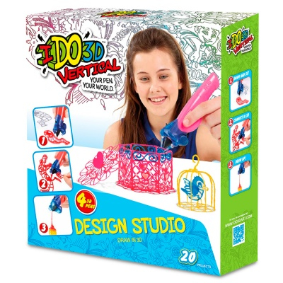 Набори для творчості - Набір для дитячої творчості IDO3D з 3D-маркером Дівчата аксесуари (155257)
