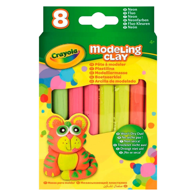 Набори для ліплення - Маса для моделювання Crayola неонових кольорів (57-0313)