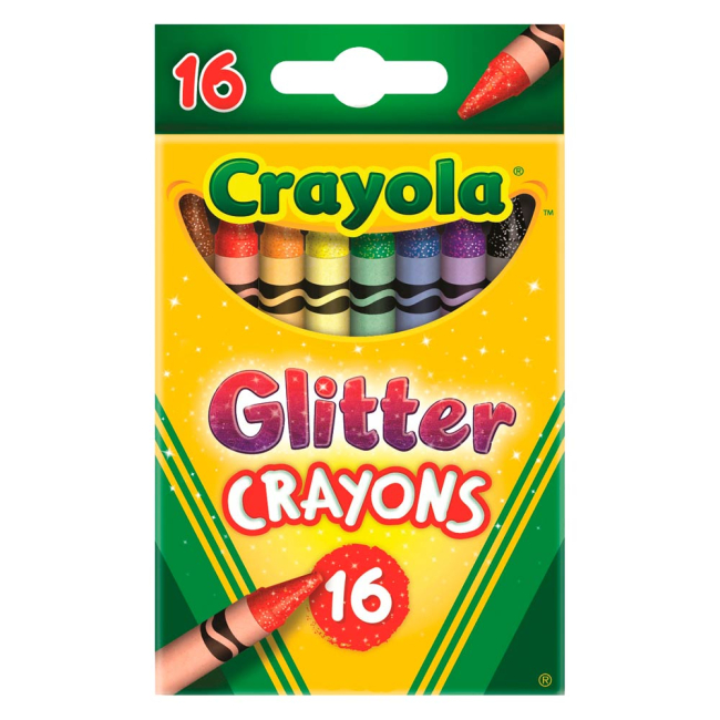 Канцтовары - Детские восковые мелки Crayola с блестками (52-3716)