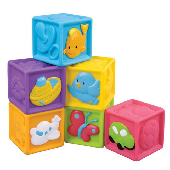 Развивающие игрушки - Развивающий набор Детские мягкие кубики с животными Redbox (82228233057)