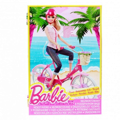 Транспорт и питомцы - Аксессуары для куклы серии "Активный отдых" Розовый велосипед Barbie (BDF35) (BDF34/BDF35)