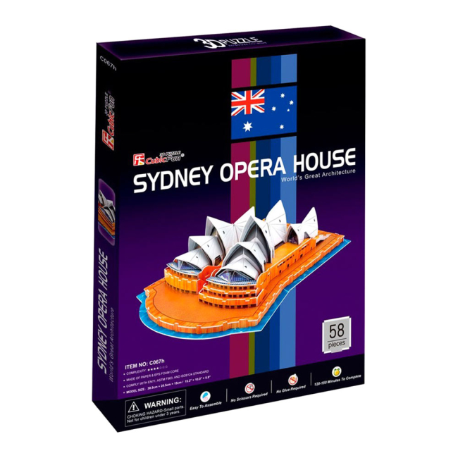 3D-пазли - Тривимірна головоломка-конструктор CubicFun Сіднейський оперний театр (C067h)