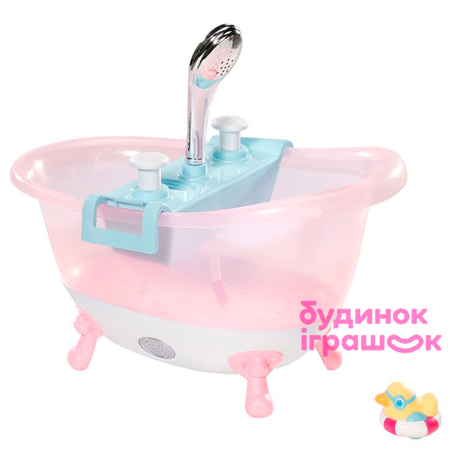 Меблі та будиночки - Ванночка для ляльки Baby Born Веселе купання інтерактивна (822258)